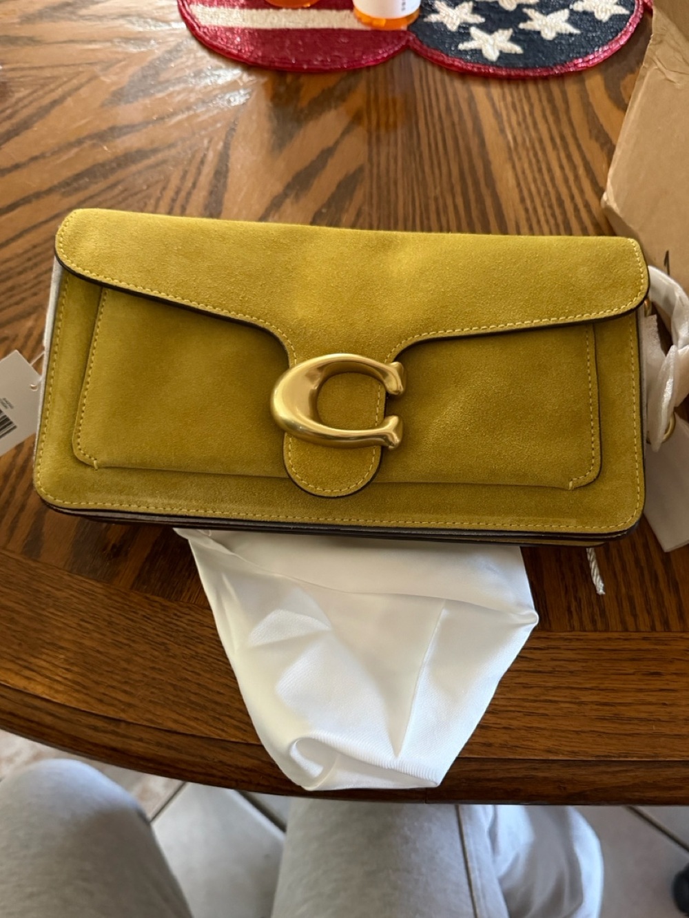 Coach Tabby Shoulder Bag 26 - Brass/Light Citron - Picture 6 of 6
